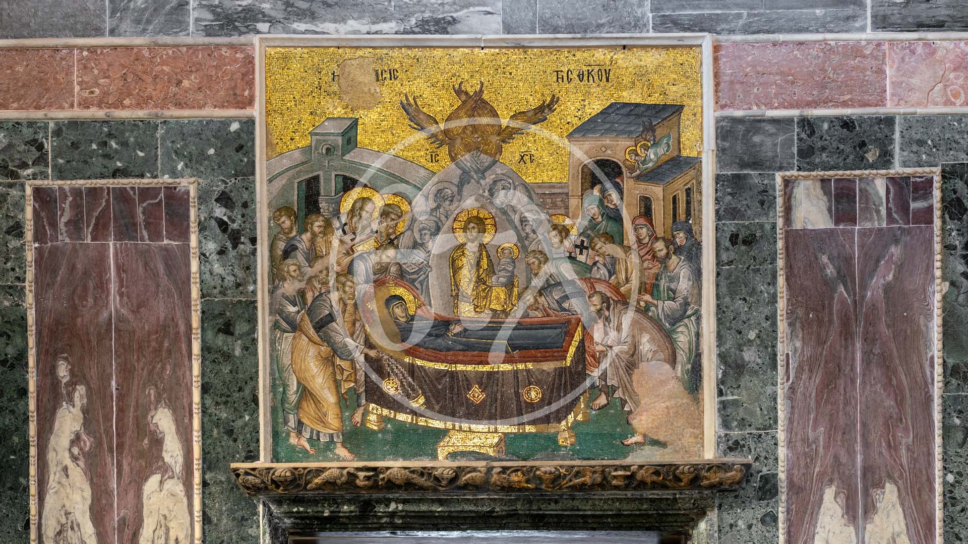 Chora Church (Kariye Camii), The Death of the Virgin - Εκκλησία της Χώρας, Ναός, Η Κοίμηση της Θεοτόκου